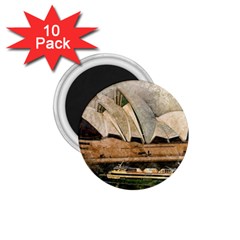 Sydney The Opera House Watercolor 1 75  Magnets (10 Pack)  by BangZart