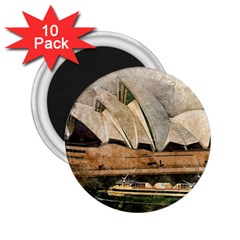 Sydney The Opera House Watercolor 2 25  Magnets (10 Pack)  by BangZart