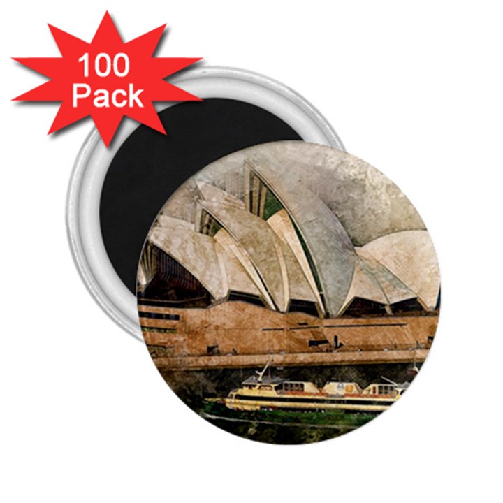 Sydney The Opera House Watercolor 2.25  Magnets (100 pack) 