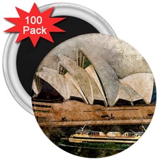 Sydney The Opera House Watercolor 3  Magnets (100 Pack) by BangZart