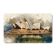 Sydney The Opera House Watercolor Magnet (rectangular) by BangZart