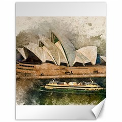 Sydney The Opera House Watercolor Canvas 12  X 16   by BangZart