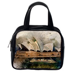 Sydney The Opera House Watercolor Classic Handbags (one Side) by BangZart