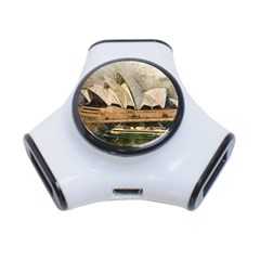 Sydney The Opera House Watercolor 3-port Usb Hub by BangZart