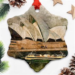 Sydney The Opera House Watercolor Ornament (snowflake) by BangZart