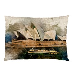 Sydney The Opera House Watercolor Pillow Case (two Sides) by BangZart