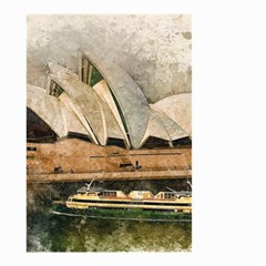 Sydney The Opera House Watercolor Small Garden Flag (two Sides) by BangZart