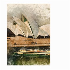 Sydney The Opera House Watercolor Large Garden Flag (two Sides) by BangZart