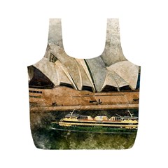 Sydney The Opera House Watercolor Full Print Recycle Bags (m)  by BangZart