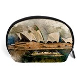 Sydney The Opera House Watercolor Accessory Pouches (Large)  Front