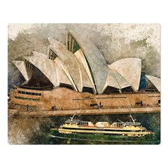 Sydney The Opera House Watercolor Double Sided Flano Blanket (large)  by BangZart