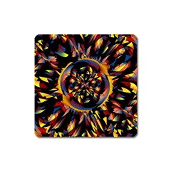 Spiky Abstract Square Magnet by linceazul