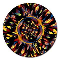 Spiky Abstract Magnet 5  (round) by linceazul