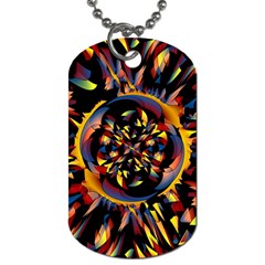 Spiky Abstract Dog Tag (one Side) by linceazul