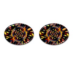 Spiky Abstract Cufflinks (oval) by linceazul