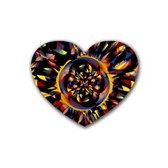 Spiky Abstract Heart Coaster (4 Pack)  by linceazul