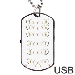 Angels Under The  Sun And Peace Doves Dog Tag Usb Flash (one Side) by pepitasart