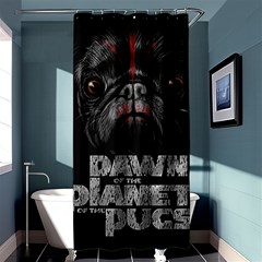 Dawn Of The Planet Of The Pugs Shower Curtain 36  X 72  (stall)  by Bigfootshirtshop