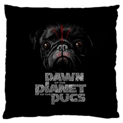 Dawn Of The Planet Of The Pugs Standard Flano Cushion Case (one Side) by Bigfootshirtshop