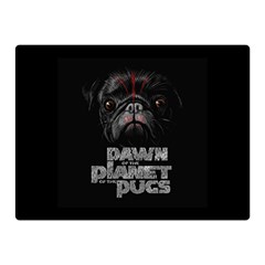 Dawn Of The Planet Of The Pugs Double Sided Flano Blanket (mini) by Bigfootshirtshop