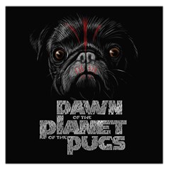 Dawn Of The Planet Of The Pugs Large Satin Scarf (square) by Bigfootshirtshop