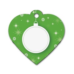 Christmas Bauble Ball Dog Tag Heart (two Sides) by BangZart