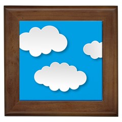 Clouds Sky Background Comic Framed Tiles by BangZart