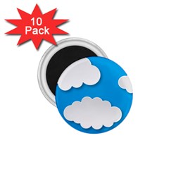 Clouds Sky Background Comic 1 75  Magnets (10 Pack)  by BangZart