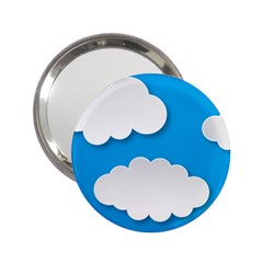 Clouds Sky Background Comic 2 25  Handbag Mirrors by BangZart