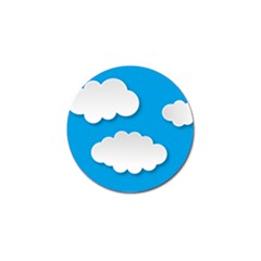 Clouds Sky Background Comic Golf Ball Marker by BangZart