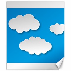 Clouds Sky Background Comic Canvas 8  X 10  by BangZart