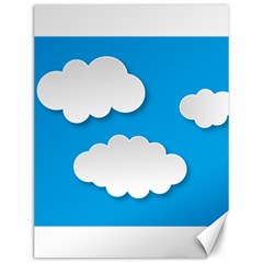 Clouds Sky Background Comic Canvas 12  X 16   by BangZart