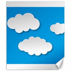 Clouds Sky Background Comic Canvas 20  X 24   by BangZart