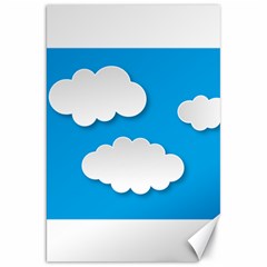 Clouds Sky Background Comic Canvas 20  X 30   by BangZart