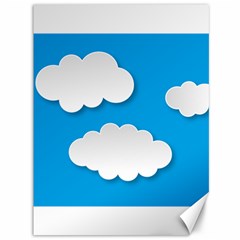 Clouds Sky Background Comic Canvas 36  X 48   by BangZart