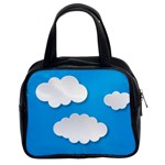 Clouds Sky Background Comic Classic Handbags (2 Sides) Front