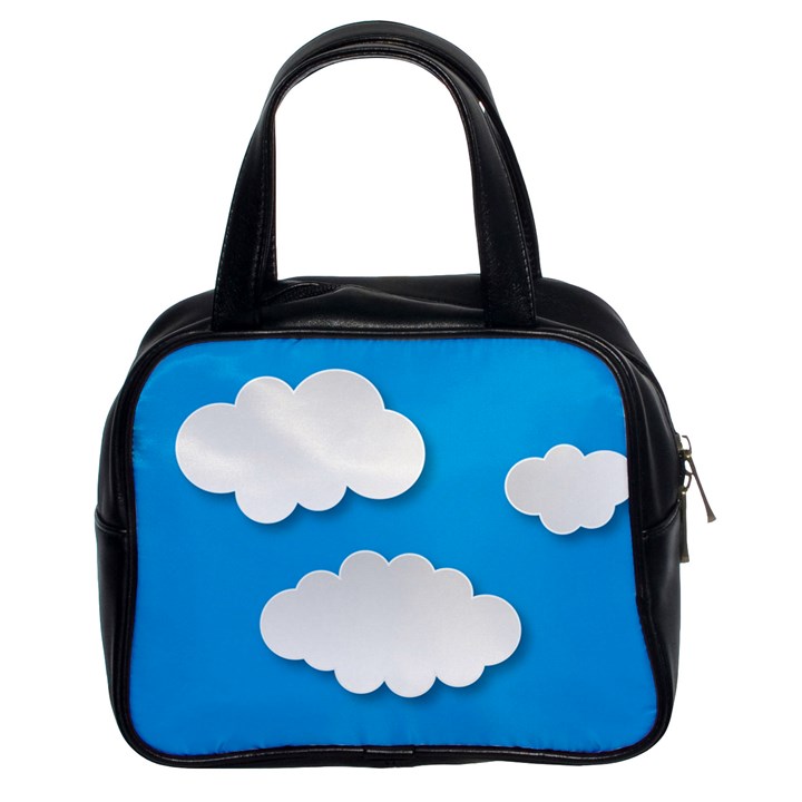 Clouds Sky Background Comic Classic Handbags (2 Sides)