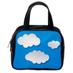 Clouds Sky Background Comic Classic Handbags (2 Sides) Back