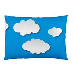 Clouds Sky Background Comic Pillow Case by BangZart