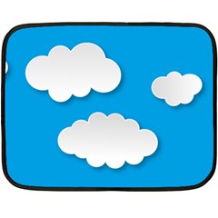 Clouds Sky Background Comic Double Sided Fleece Blanket (mini)  by BangZart