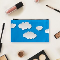 Clouds Sky Background Comic Cosmetic Bag (small)  by BangZart