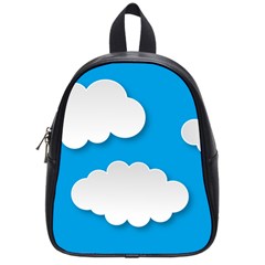 Clouds Sky Background Comic School Bag (small) by BangZart