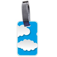 Clouds Sky Background Comic Luggage Tags (two Sides)