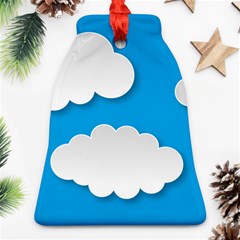 Clouds Sky Background Comic Bell Ornament (two Sides) by BangZart