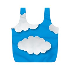 Clouds Sky Background Comic Full Print Recycle Bags (m)  by BangZart