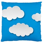 Clouds Sky Background Comic Large Flano Cushion Case (Two Sides) Front