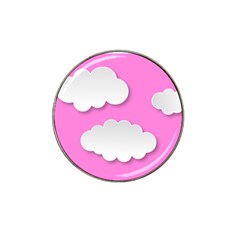 Clouds Sky Pink Comic Background Hat Clip Ball Marker (4 Pack)