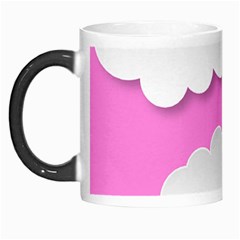 Clouds Sky Pink Comic Background Morph Mugs by BangZart