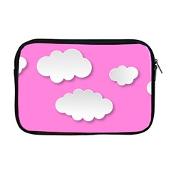 Clouds Sky Pink Comic Background Apple Macbook Pro 17  Zipper Case by BangZart