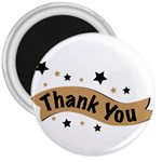 Thank You Lettering Thank You Ornament Banner 3  Magnets Front